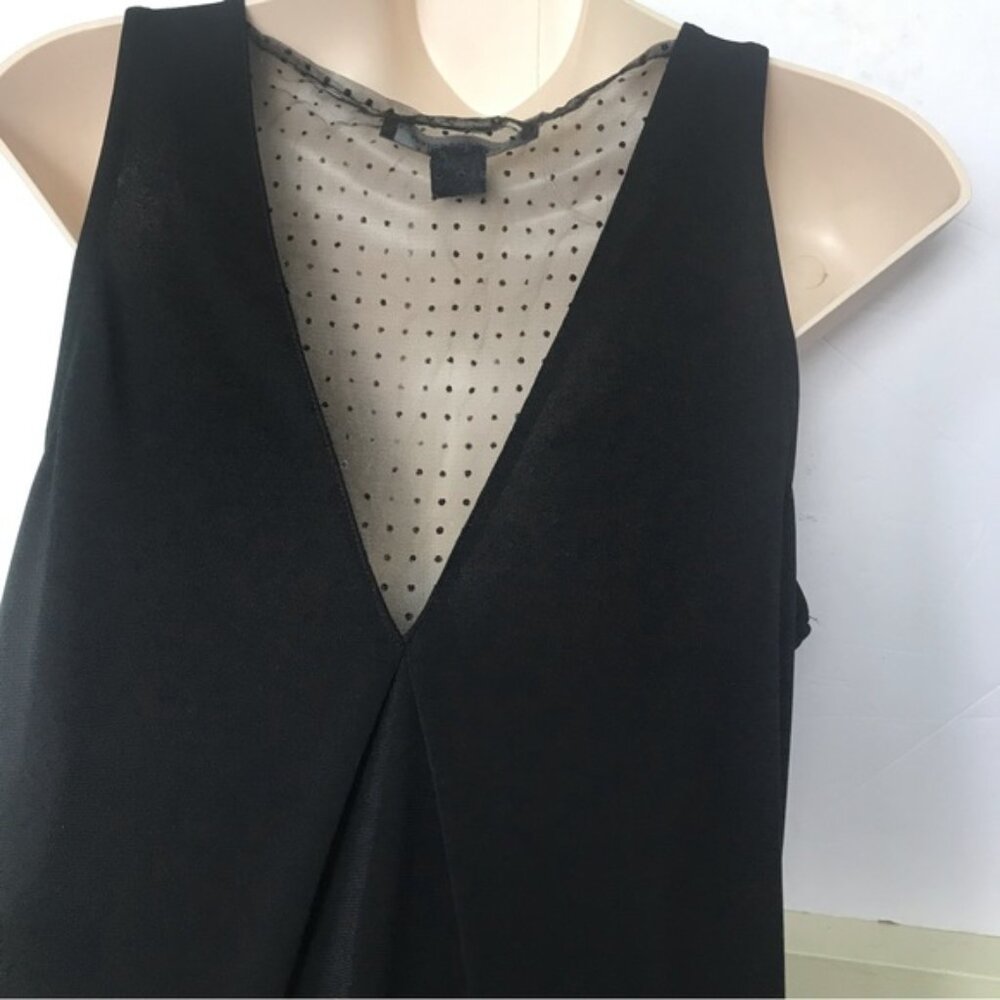 French Connection Sheer Lace Top Tunic Shift A Line Dress Stretch Sleeveless S - Picture 4 of 16